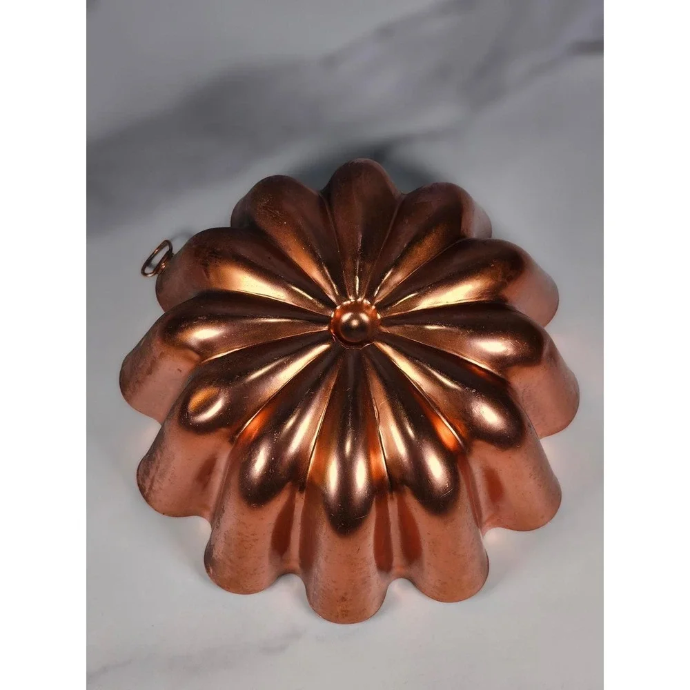 Vintage Copper Fluted Tart Pan Fluted Bowl Dessert Pan